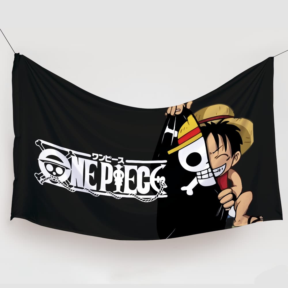 Bandeira Pirata One Piece Anime Miaomanyoga 70x100cm Chapéu De Palha Luffy - Decoração PAINEL ANIVERSARIO