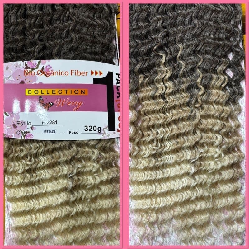 ￼Cabelo 100% Bio Orgânico Crochet Braid Fio a Fio 75cm 2281