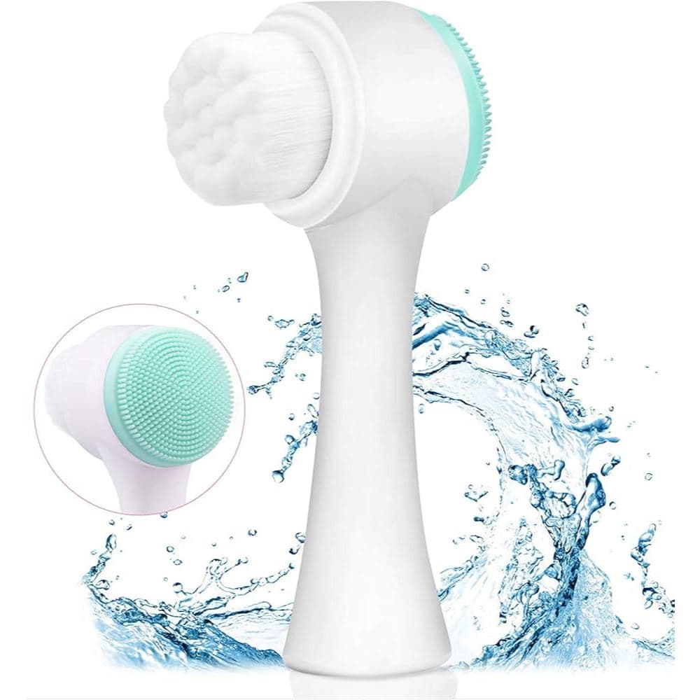 Escova 2 em 1 de Limpeza Facial com Cerdas Macias Dupla Face para Cravos e Espinhas