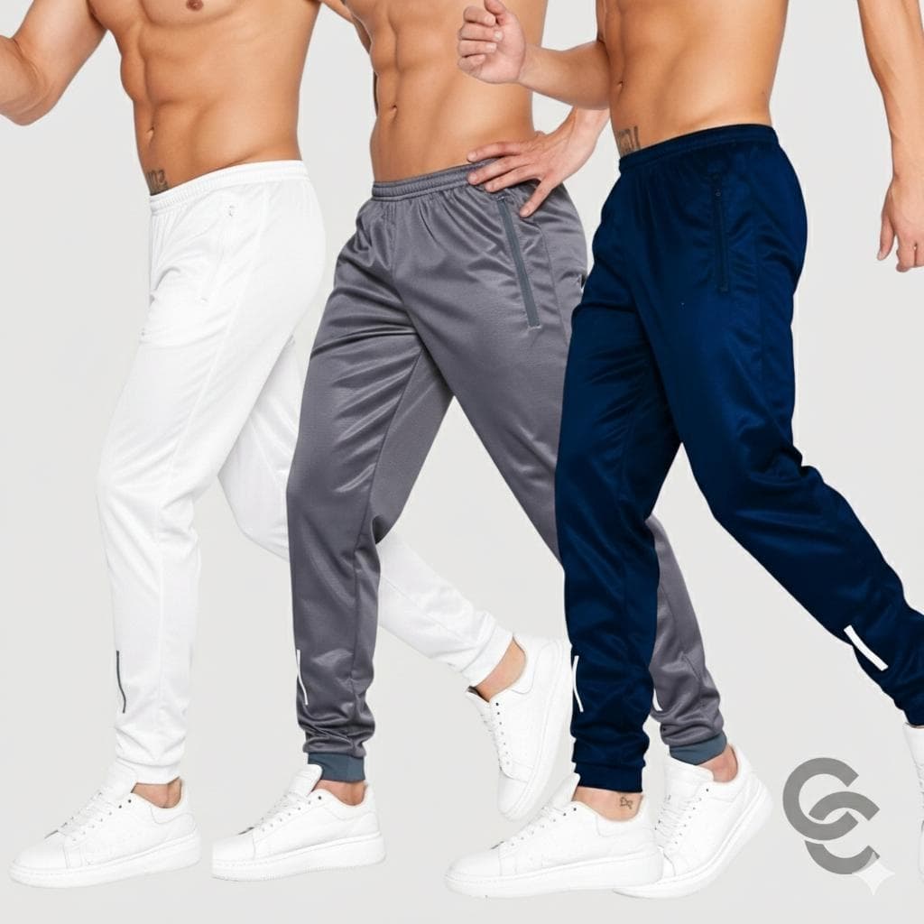 KIT 3 CALÇAS MASCULINA COM ZÍPER NOS BOLSOS CALÇA JOGGER CALÇA ADULTO RESISTENTE