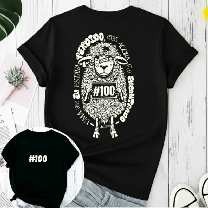 Camiseta Blusa Camisa Feminina Ovelha Perdida Parábola Religiosa Cristã Igreja Fé Envio Imediato