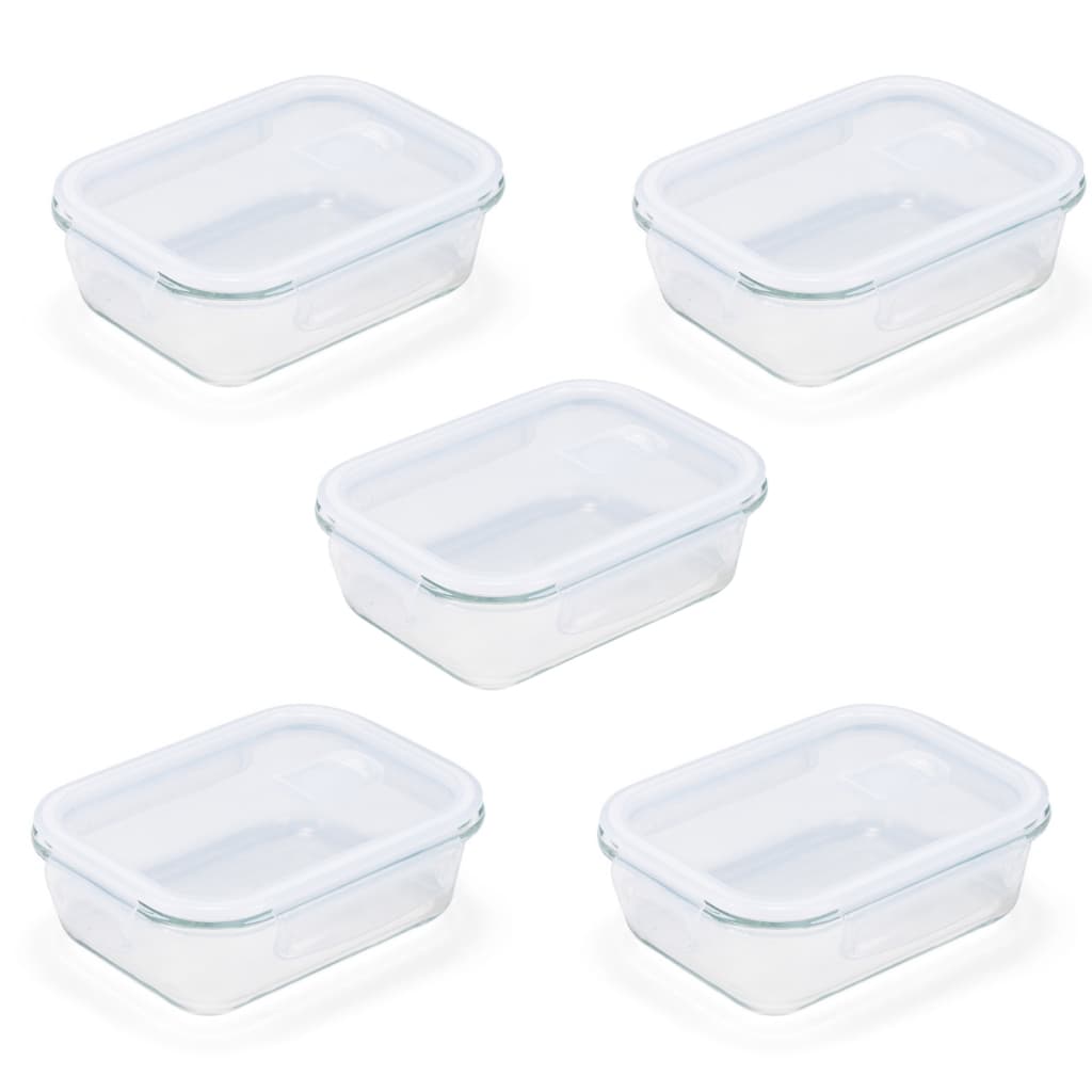 5 Marmitas De Vidro Borossilicato 600ml Hermética