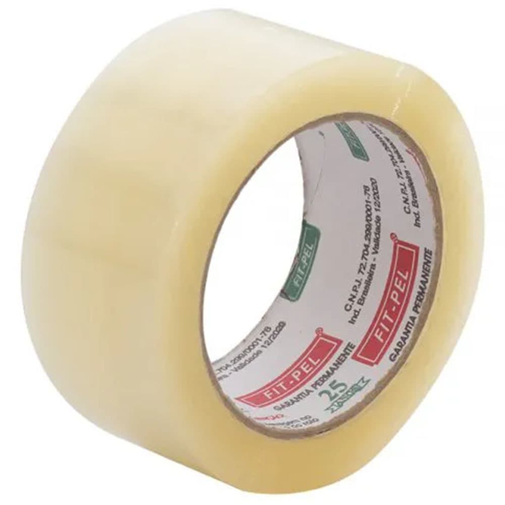 Um Rolo de Fita Adesiva Grossa transparente Cristal para Embalagem 48mm x 45m