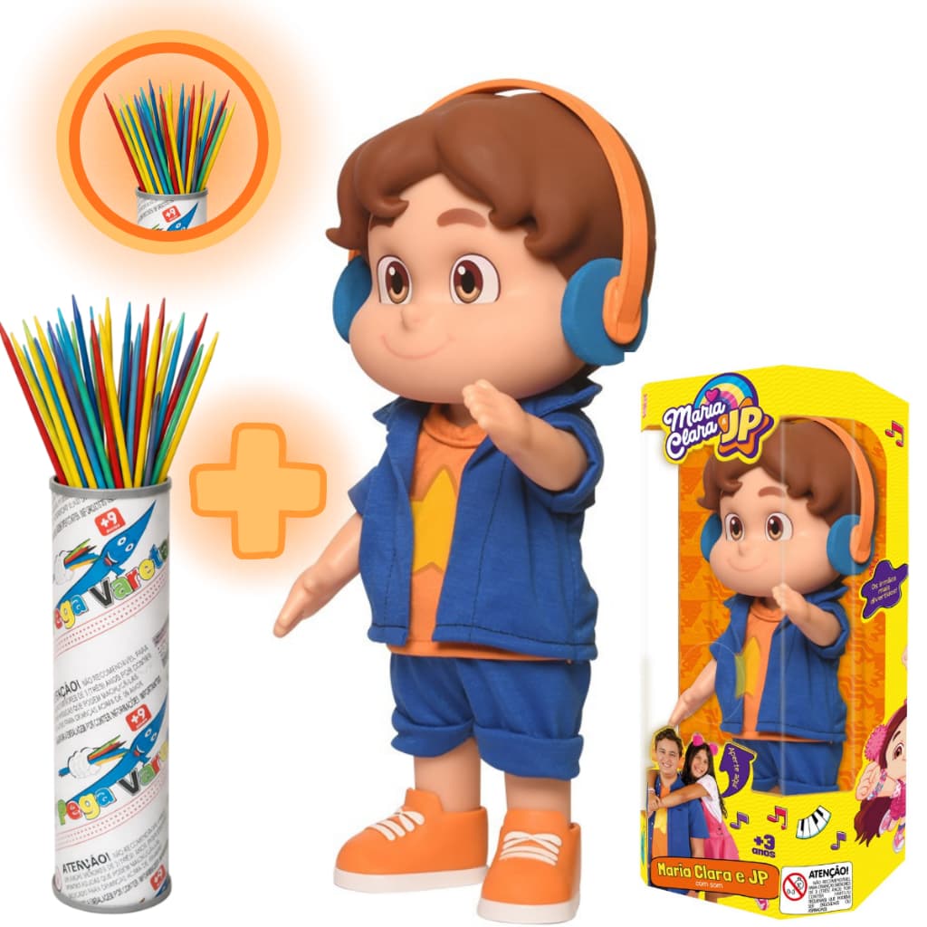 Boneco Jp Original Articulado FalaFrases 28cm + Pega Varetas