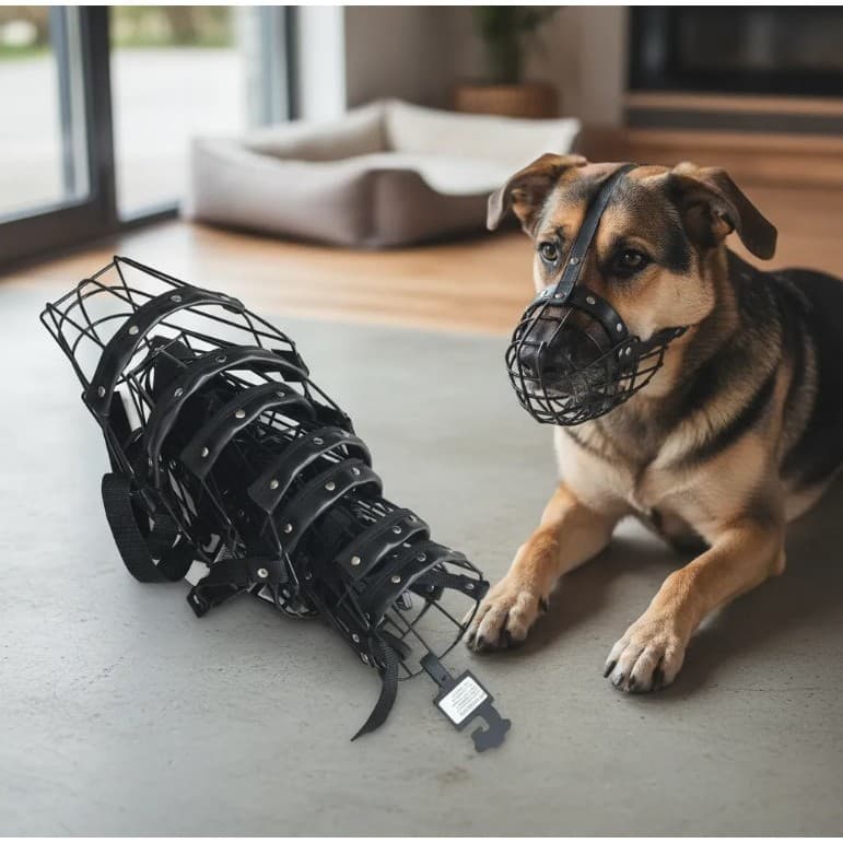 JOGO DE  Focinheira Para Cães Cachorro Aço Nº 01 ao 07