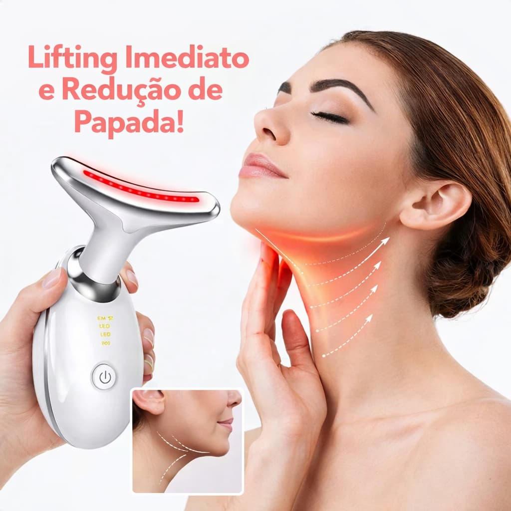 Massageador Facial LED Anti Idade Lifting USB Bivolt