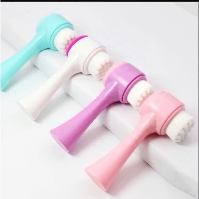 Escova Facial 2 em 1 Silicone + Cerdas – Limpeza Profunda e Pele Perfeita