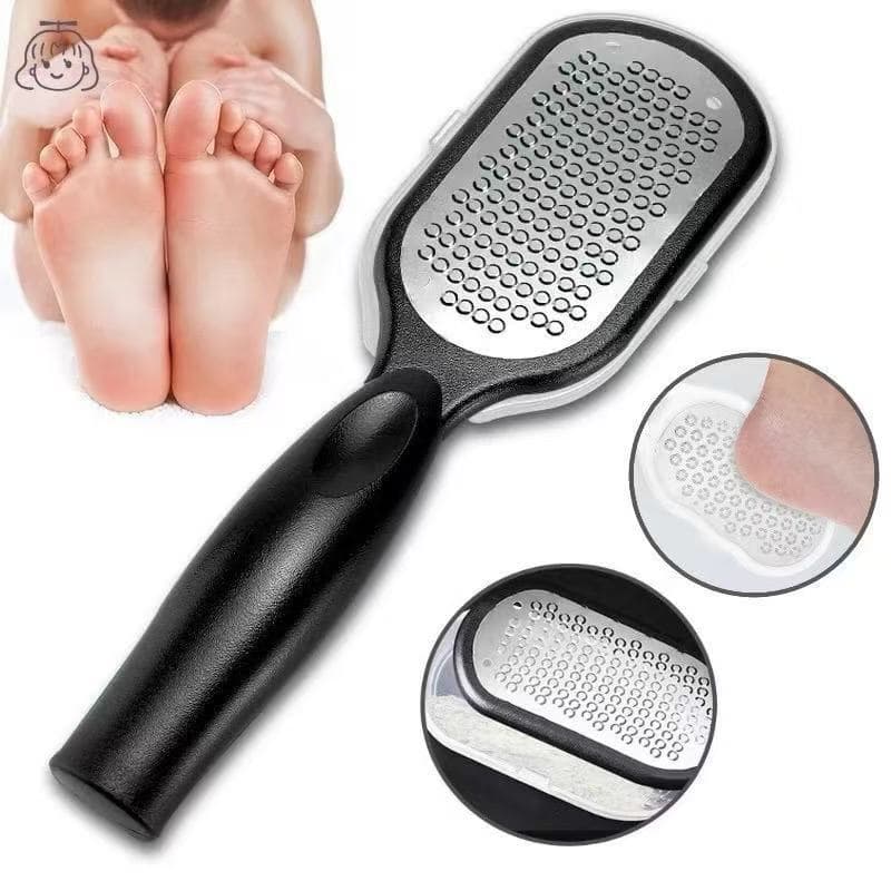 Ferramenta de Pedicura Raspador de Pés em Aço Inoxidável – Remove Eficazmente Calos, Rachaduras