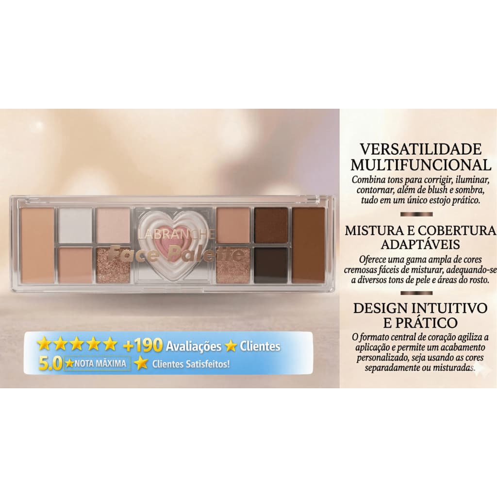 Maquiagem Profissional Completa Paleta Contorno Blush Iluminador Sombras Alta Pigmentação Longa Duração