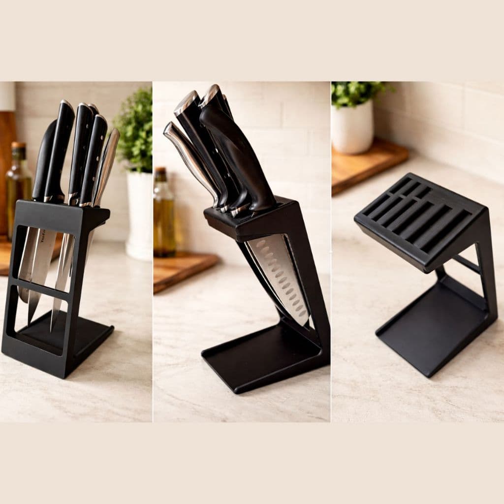 Organizador Facas  Tesoura Universal Cozinha Porta Suporte Cepo Faqueiro  Bancada Escorredor Premium