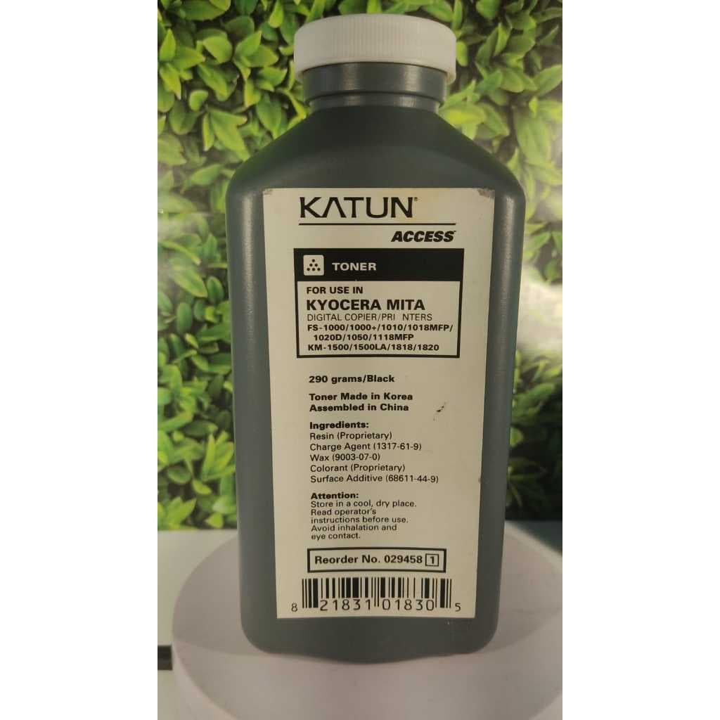 Toner Refil Katun Access 290g Preto Compatível Kyocera FS-1000 1010 1020 1118 1500