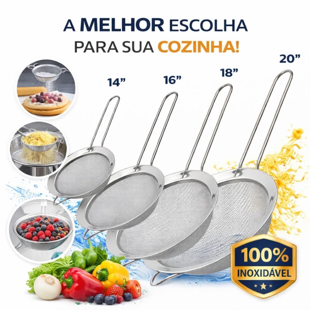 PENEIRAS EM AÇO INOX