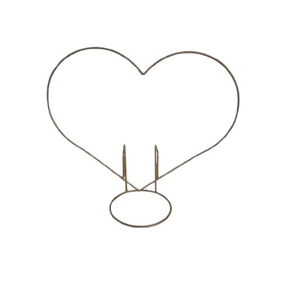 Mini Arco Coraçao de 30cm em Ferro Dourado P/Decoração