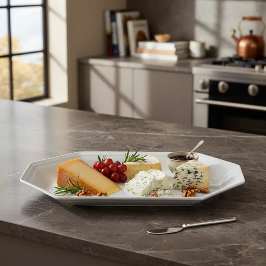 Travessa Rasa Grande Oitavada Oval 28cm Prisma Porcelana Schmidt