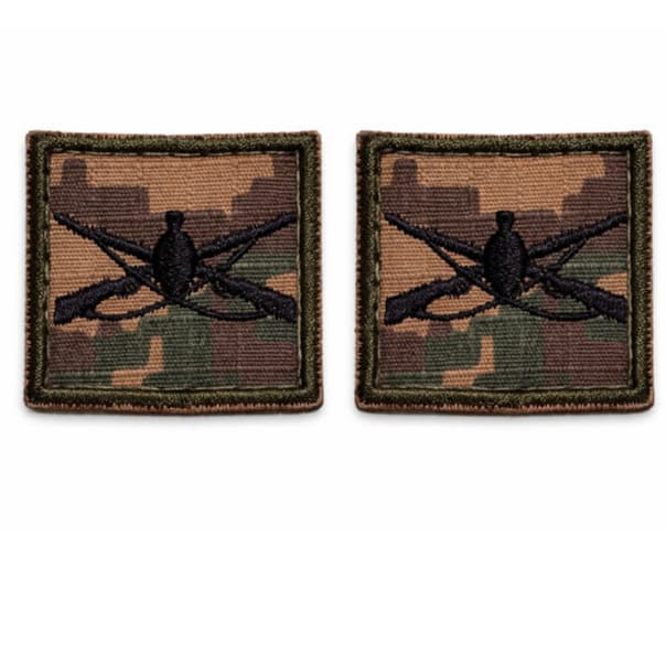 🔥 Patch Bordado – INFANTARIA Par Camuflado com Velcro