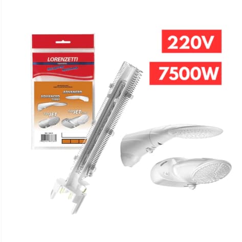 Resistência Chuveiro 220v 7500w Ducha Advanced Top Jet Multitemperaturas Lorenzetti Turbo Banho Banheiro Turbo