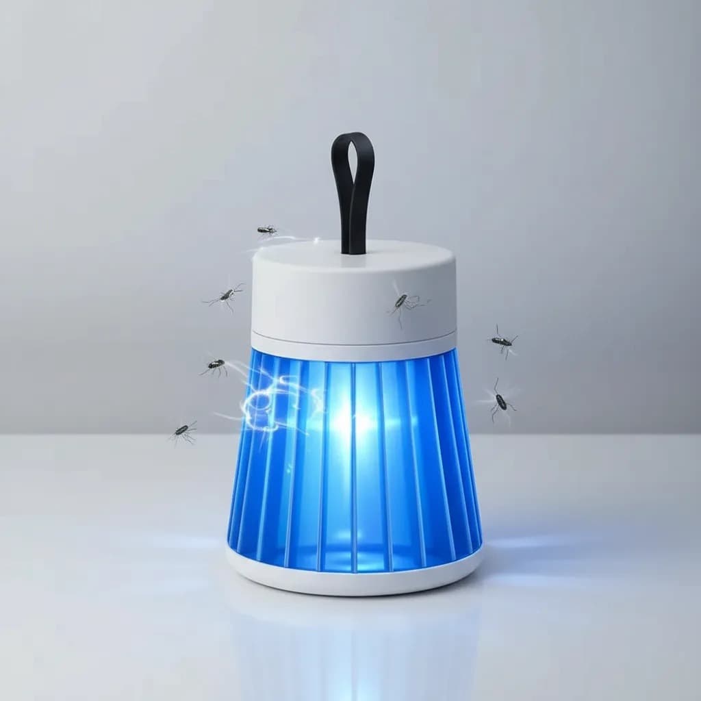 Luminária  Armadilha UV Mata Mosquito Pernilongo USB Portátil Elétrica LED Silenciosa  Recarregável