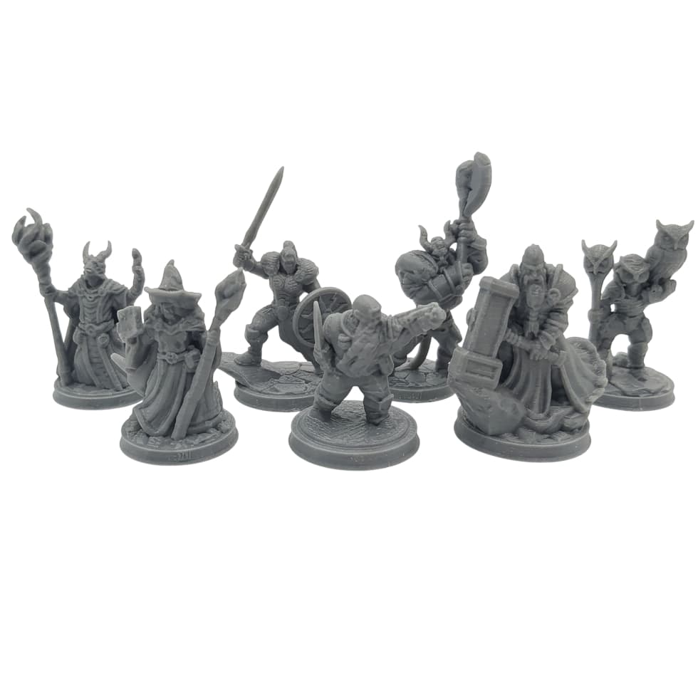 Set kit com 7 bonecos rpg D&D classes jogos tabuleiro KIT 2 miniatura