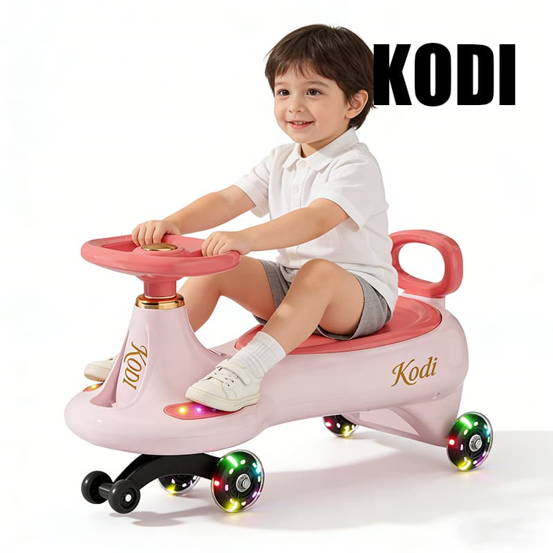 Carrinho Rolimã Super Car Passeio Infantil Com Led Suporta 100kg Que Gira 360° Menino Menina Andador - P23