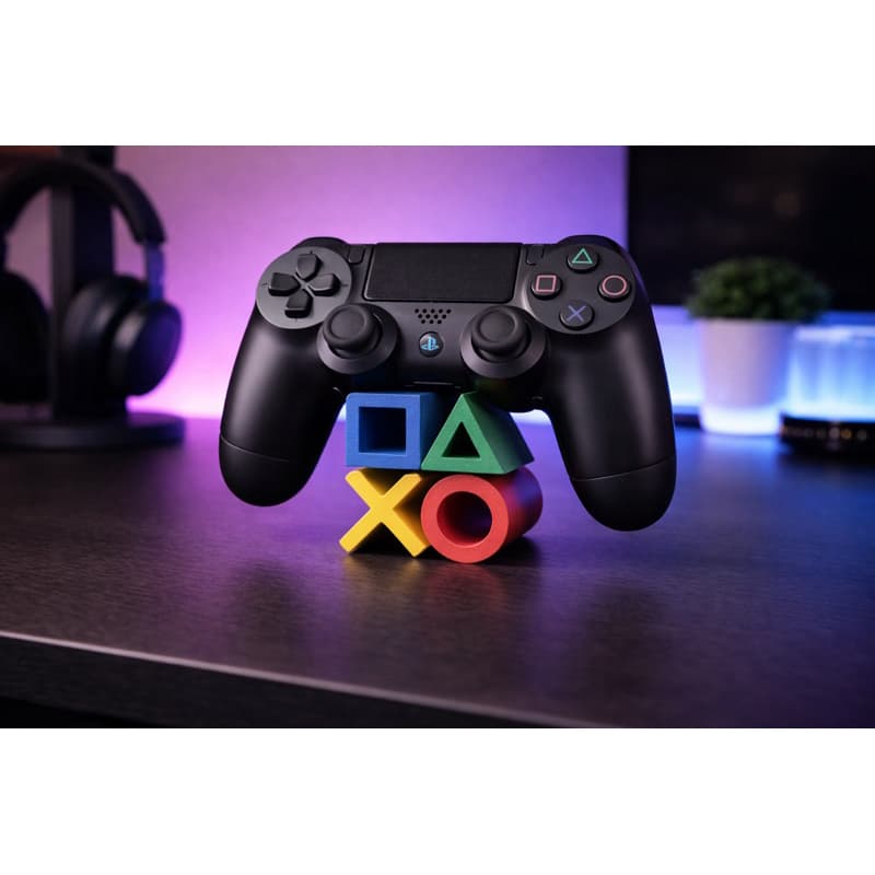 Suporte para Controle PS4/PS5 Decorativo | Porta Controle Gamer Base PlayStation Organização