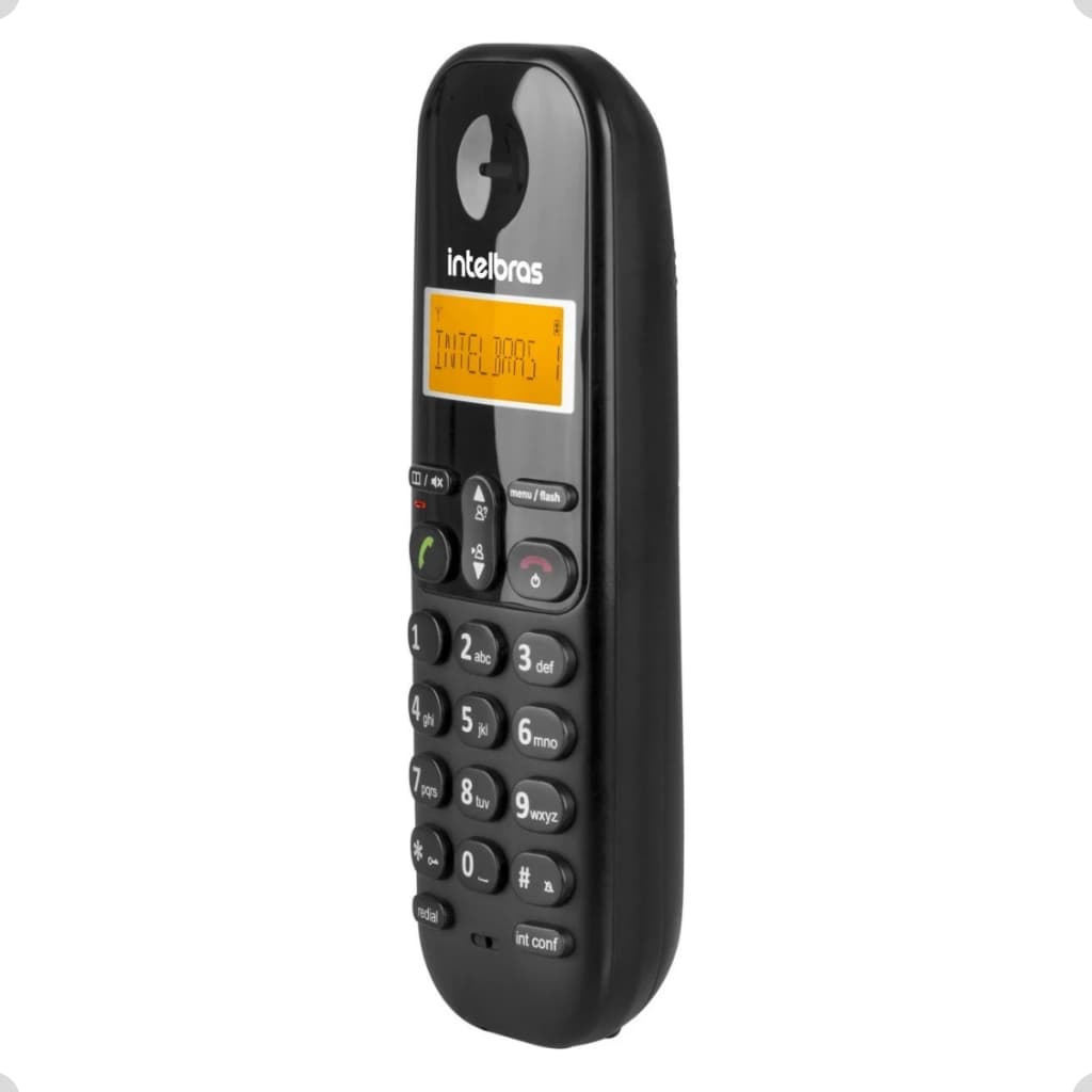 Telefone Sem Fio Intelbras TS 3110 Preto DECT 6.0 Com Identificador e Agenda Completa 70 contatos