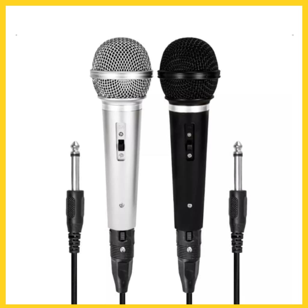 Microfone Dinâmico Profissional Em Metal Com Fio 2.5 Metros P10 Para Igreja Karaoke Palestras Eventos Som Potente