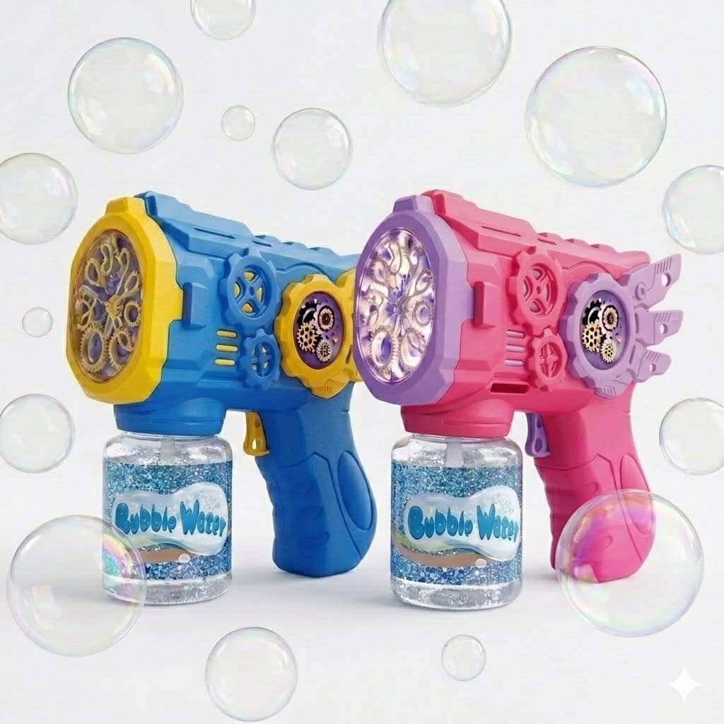 DIVERSÃO GARANTIDA Lançador de Bolhas de Sabão Infantil Automática com LED Perfeito para Festas e Presentes e Parques