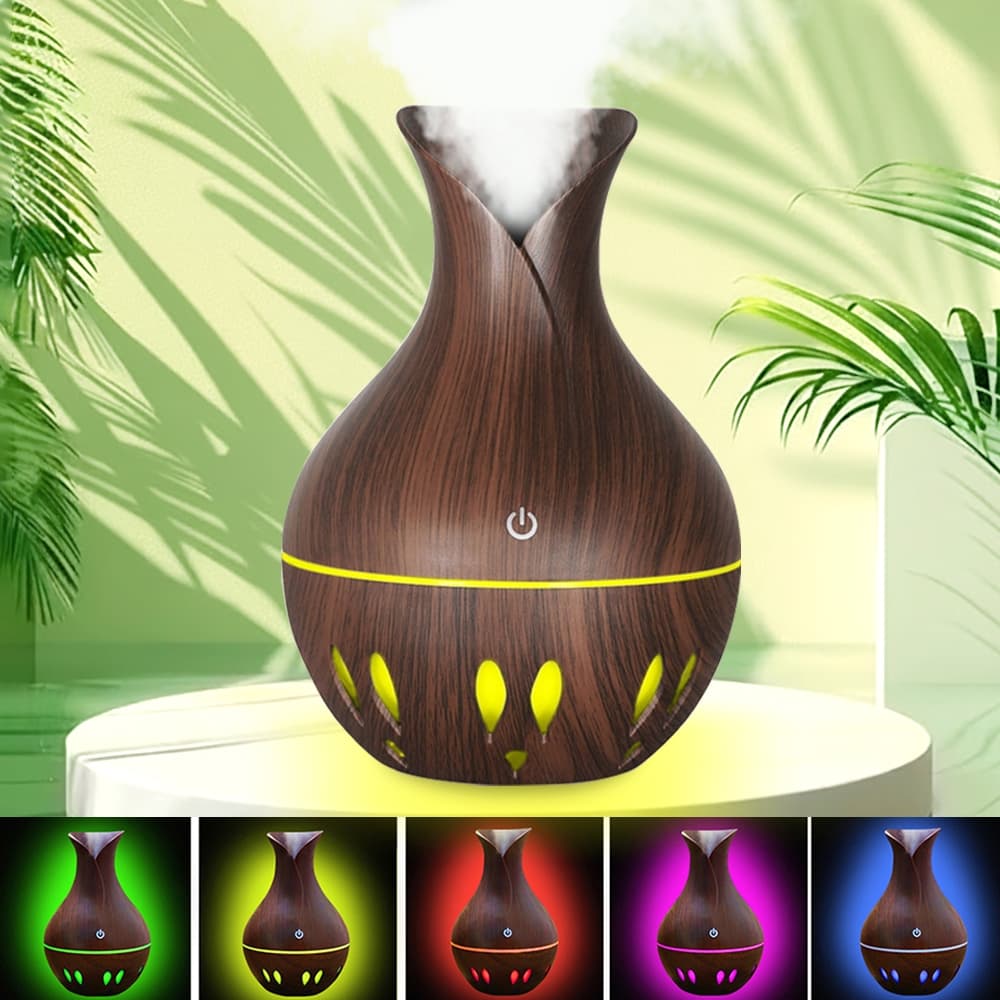 Mini Umidificador Humidificador Aromatizador Difusor Elétrico Purificador De Ar Com 7 Cores Luzes