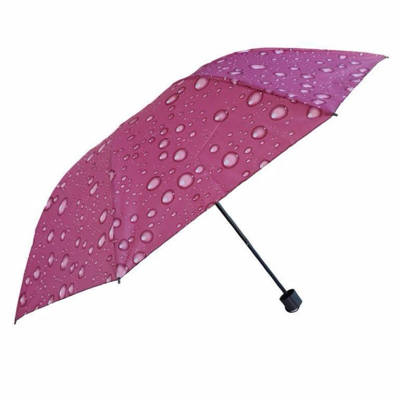 Guarda Chuva / Sobrinha Dobrável - Estampas: Bolhas, Bolinhas e Corações – Portátil e Resistente