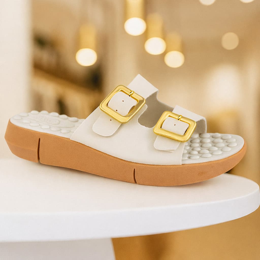 Chinelo Ortopédico Feminino Sandália Anatômica Antiderrapante Para Esporão Dores nos Pés Casual Confortável Leve Macio