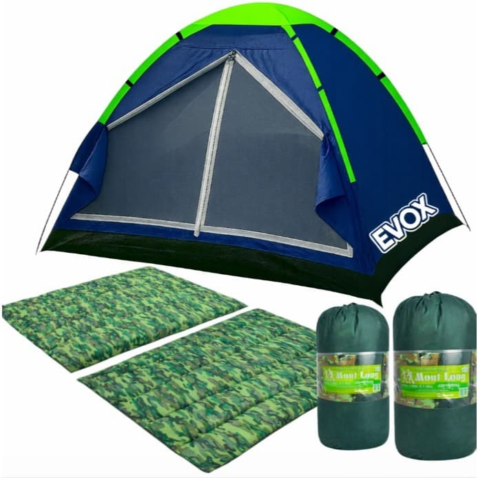 Barraca de Camping 4 Pessoas Camping A Prova D'Água + 2 Colchonete Casal