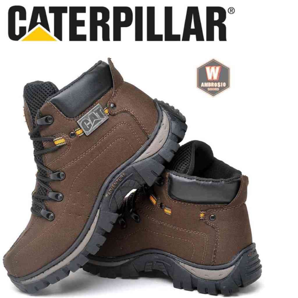 Bota Adventure Caterpillar Original Coturno Unissex  Solado Borracha Lona Reforçada
