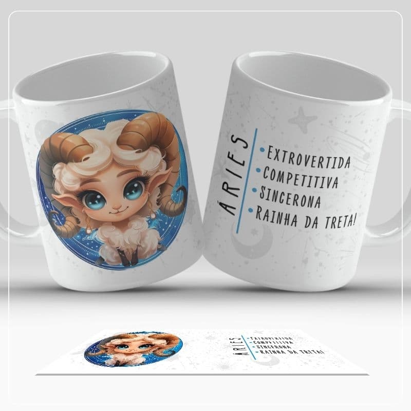 Caneca Signos Personalizada 325ml | Todos os Signos do Zodíaco | Presente Criativo Astrologia