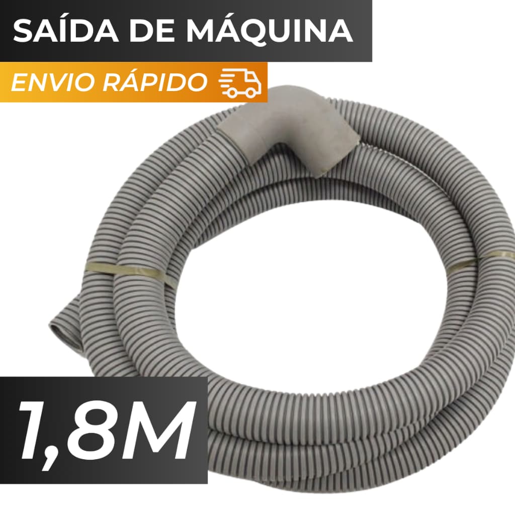 Mangueira Saida 1.80m c/ Suporte para Máquina tanquinho Electrolux