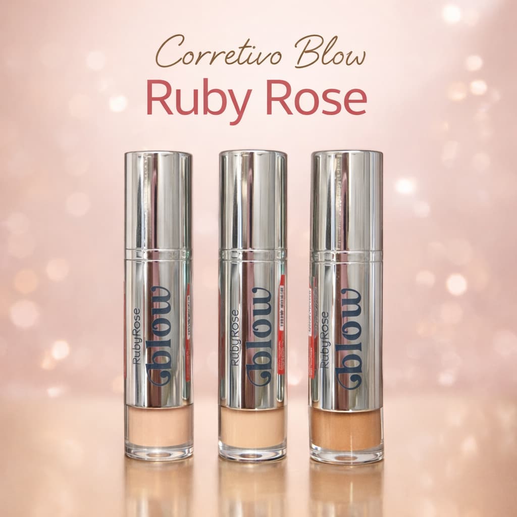 Corretivo Glow Ruby Rose – Corretivo Líquido Iluminador Alta Cobertura-Blow