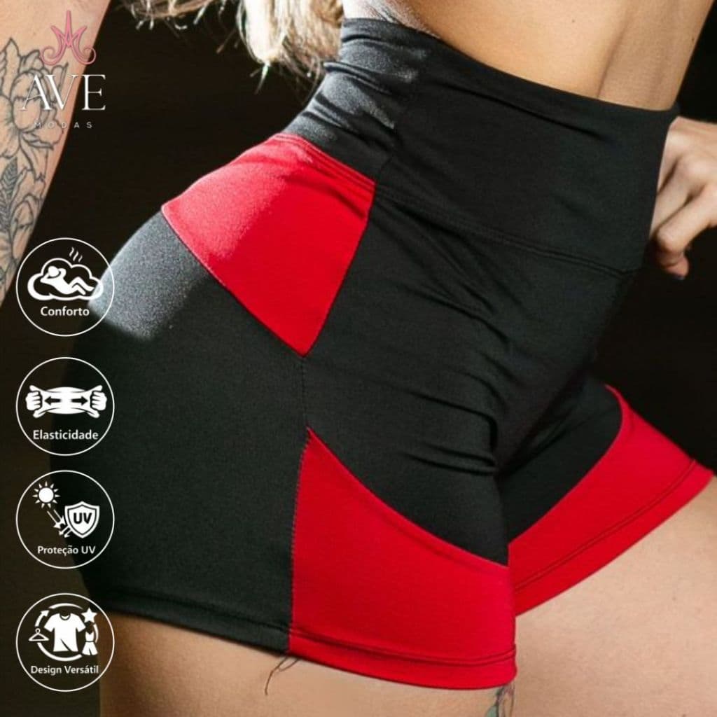 Shorts Suplex Rainha Academia Cintura Alta Feminino Diversos Tamanhos e Cores Fitness Plus Size