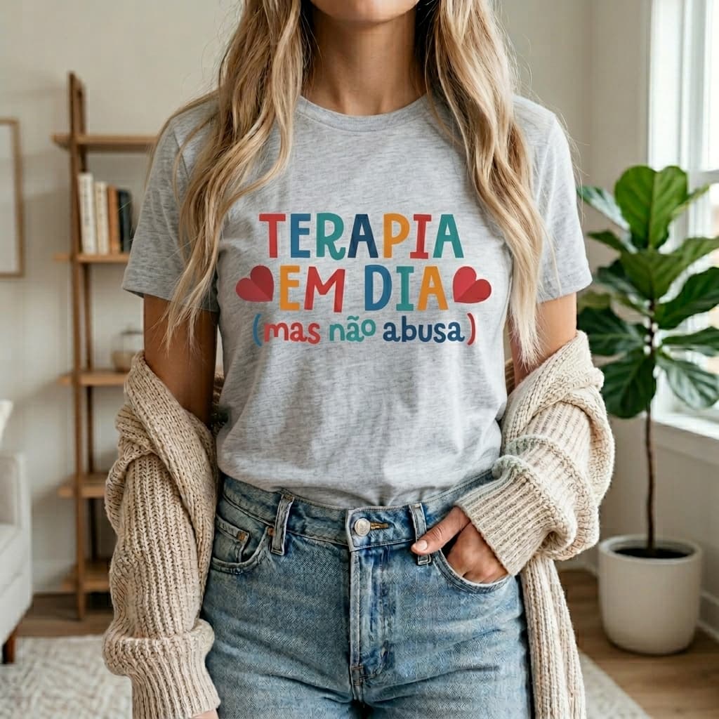 T-Shirt Terapia em Dia: Estilo, Humor e Autocuidado no Seu Look Mais Criativo! ❤️