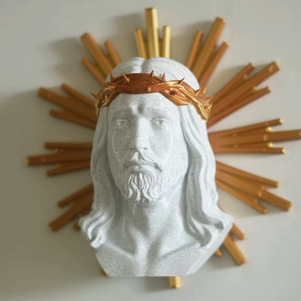 Escultura Jesus Cristo Busto Religiosa Católico Cristão Evangelho para parede e mesa
