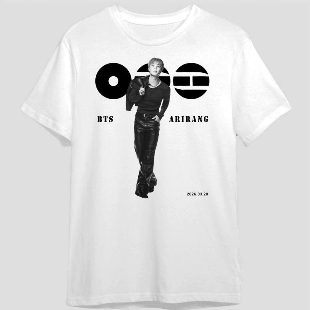 Camiseta BTS Arirang Membros Kpop Estampa Premium Algodão Jungkook Jimin Taehyung RM Jhope Jin Suga