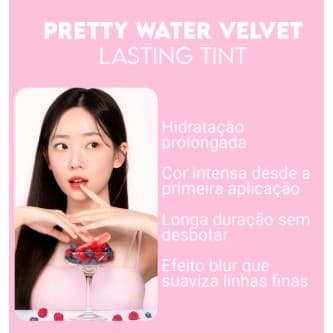 Lip Tint Coreano Velvet Matte Longa Duração Efeito Natural Não Resseca Labial