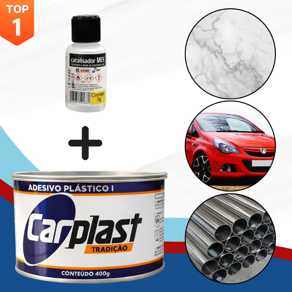 Massa Plástica Para Reparo Em Mármores, Funilaria , Vedação E Calha Com Catalisado Carplast 400g