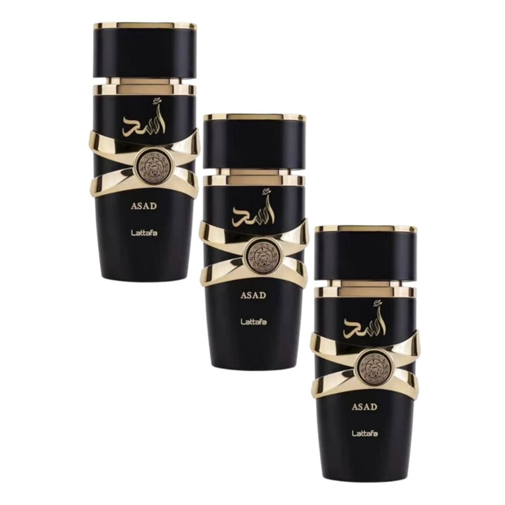 Kit Perfume Masculino Cheiro de Rico Alta Fixação - 3 Perfumes 100ml Assad Lattafa