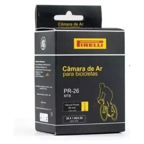 Camara De Ar 26 Mtb Bico Fino 26x1.50/2.20 Pirelli Válvula Presta Bike Bicicleta MTB