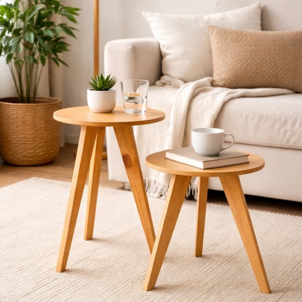 Mesa Lateral Decorativa para Cama ou Sofá – Estilo Minimalista