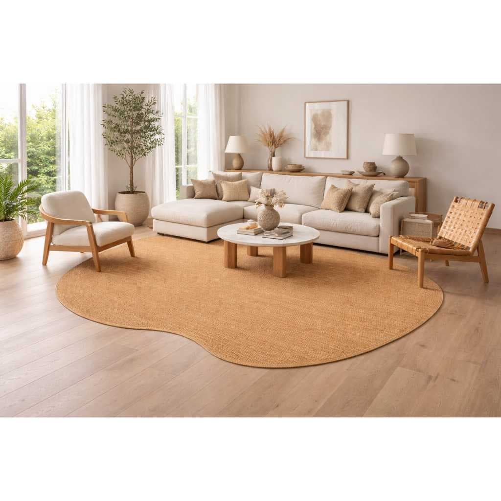 Tapete Orgânico Sisal Antiderrapante 150x200 1,50x2,00 Feijão Luxo Premium Kazarumada