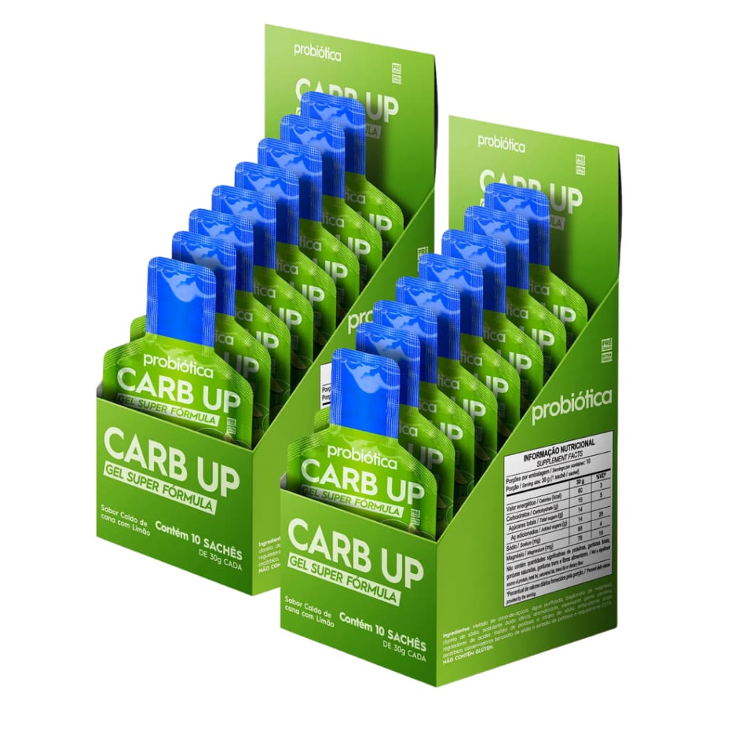 2x  Carb Up Gel Super Fórmula - 10 Sachês x 30g cada (300g) - Probiótica