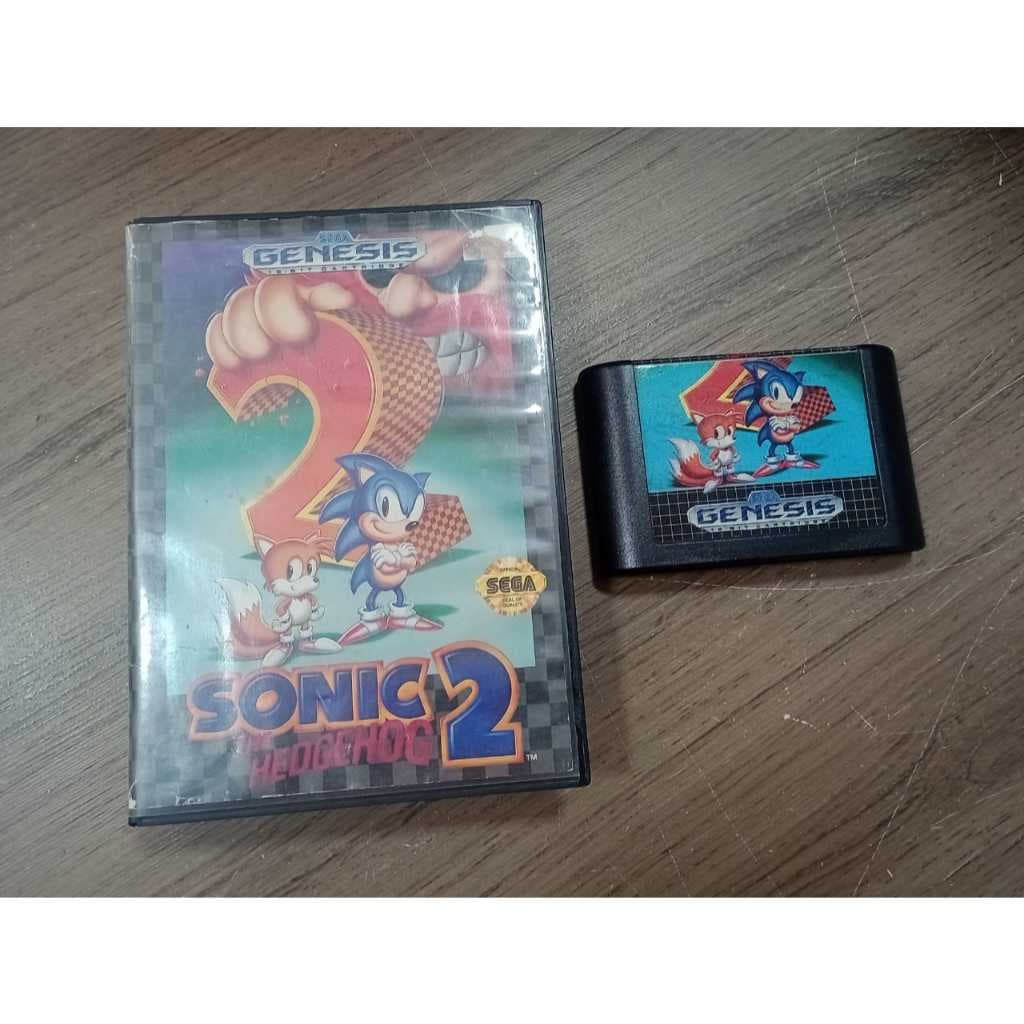 CARTUCHO SONIC 2 - ORIGINAL - COM CAIXA - MEGA DRIVE