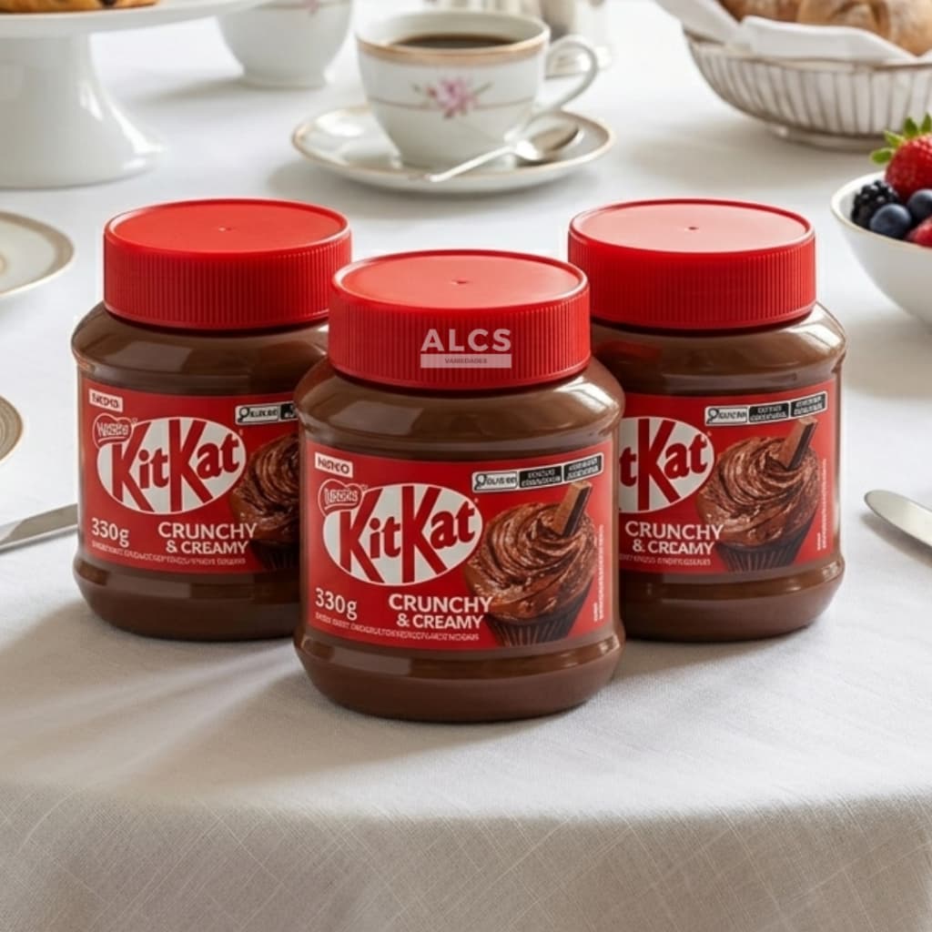 Kit 3 Creme Kit Kat Crunchy & Creamy Chocolate Crocante Nestlé Pote 330g