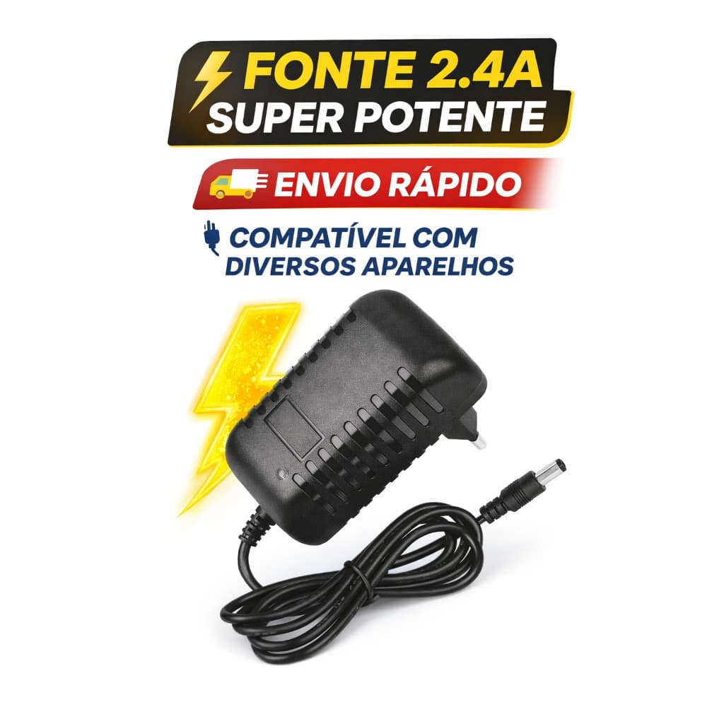 Fonte Carregador 2.4A Bivolt Universal LEON-89 Alta Qualidade Estável Eletrônicos