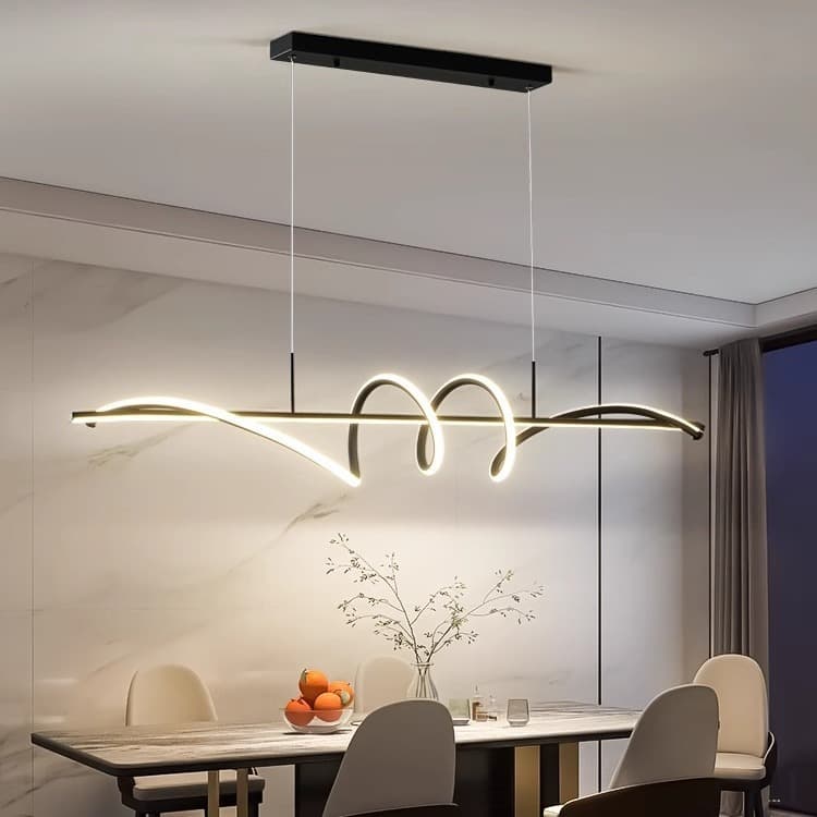110/220V Lustre Pendente LED Em Espiral Moderno Ouro Rosa Ou Preto